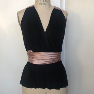 Top, “Robert Rodriguez” sleeveless black v neck